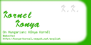 kornel konya business card